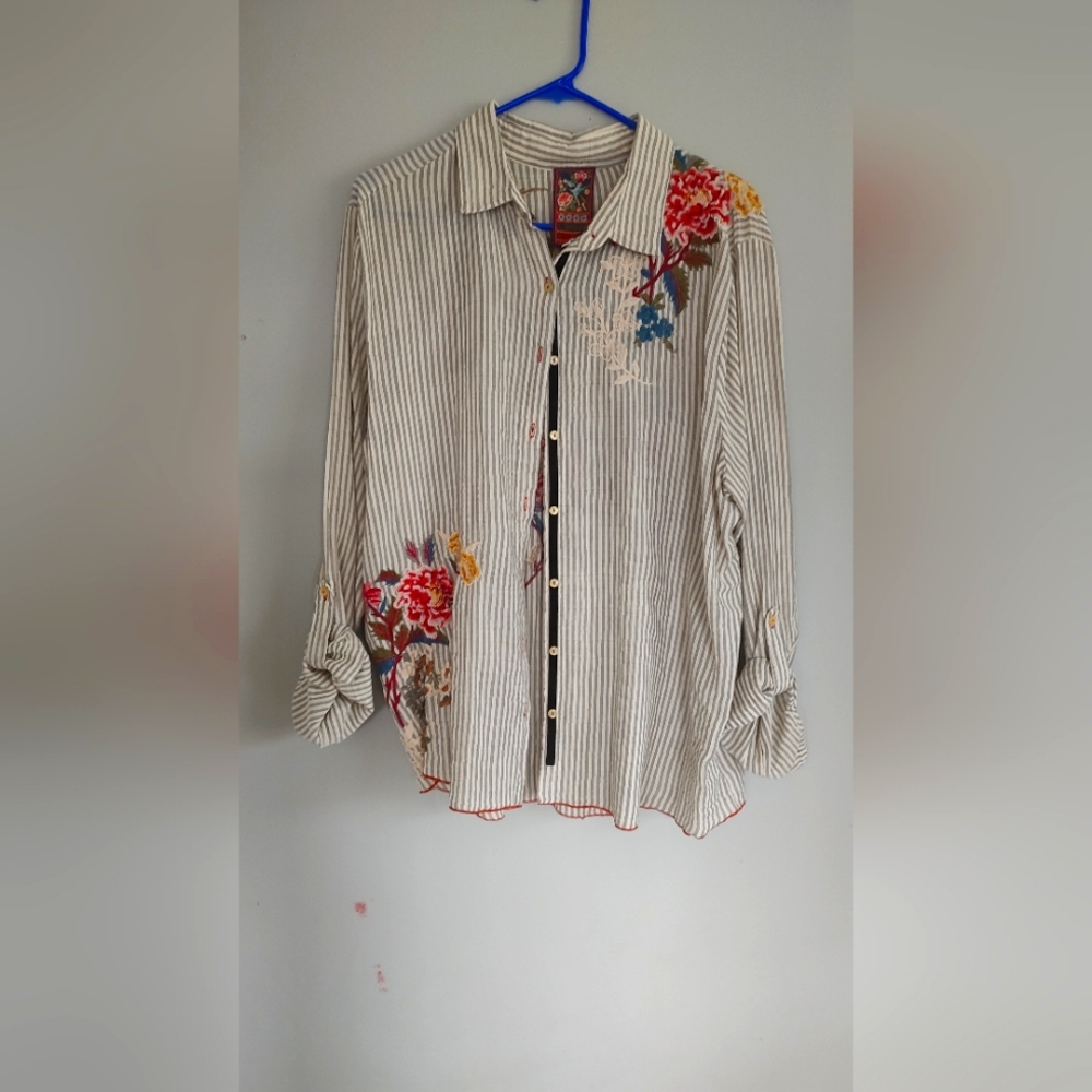 Johnny Was button up shirt